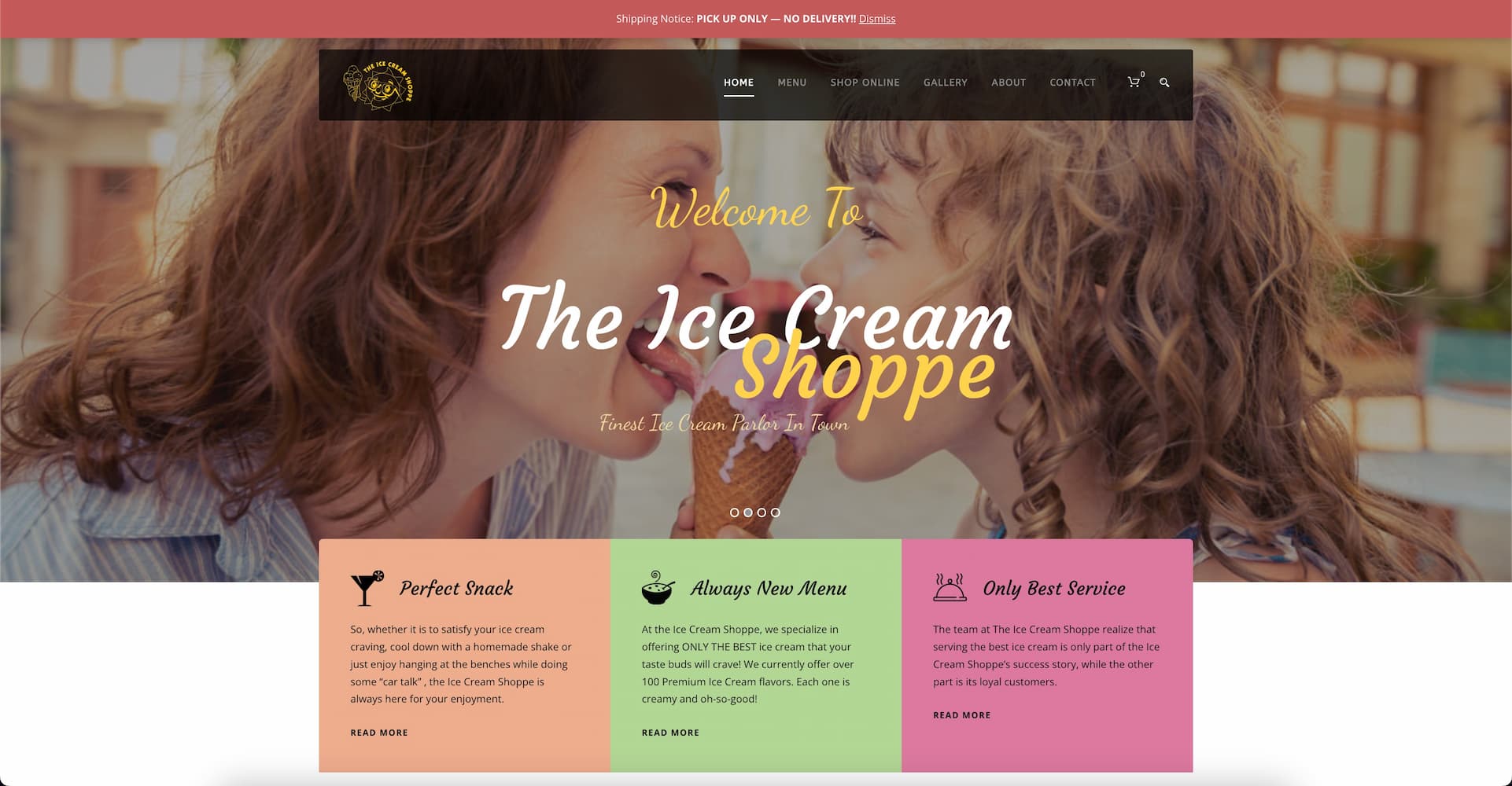theicecreamshoppe home page