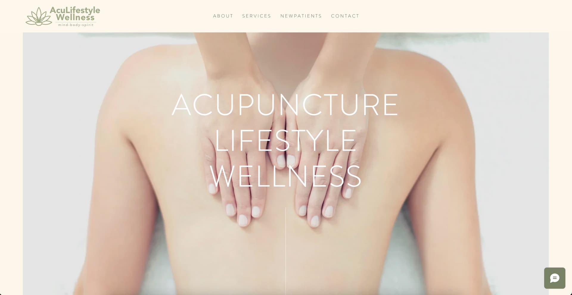 home page hero section